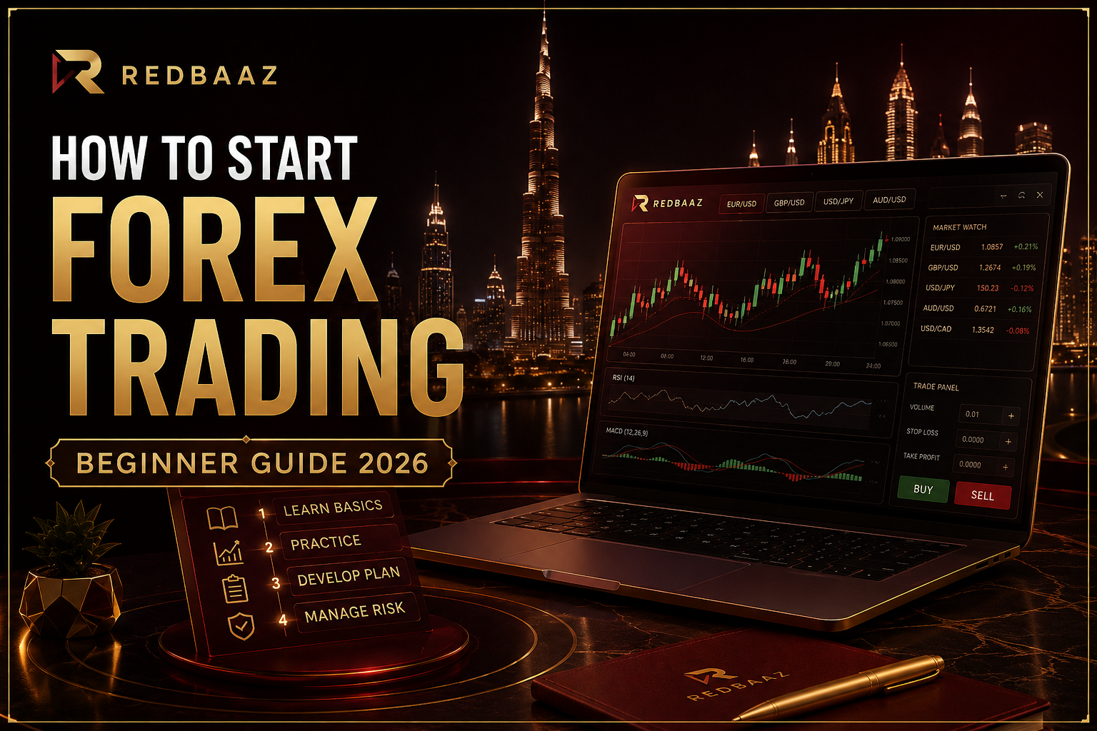 How to Start Forex Trading: Step-by-Step Beginner Guide 2026 | RedBaaz